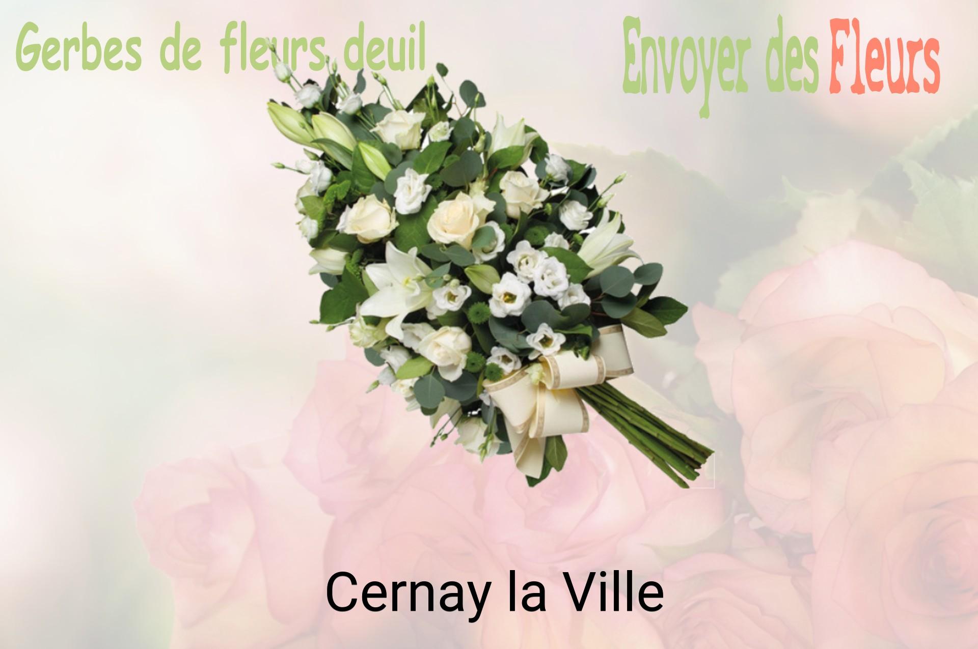 Gerbe de fleurs de deuil livrée à Cernay-la-Ville